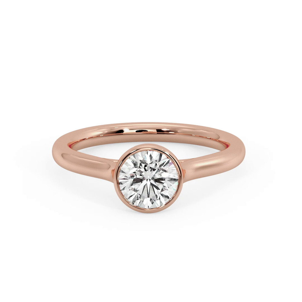 360 degree view of Emery Bezel Solitaire Engagement Ring