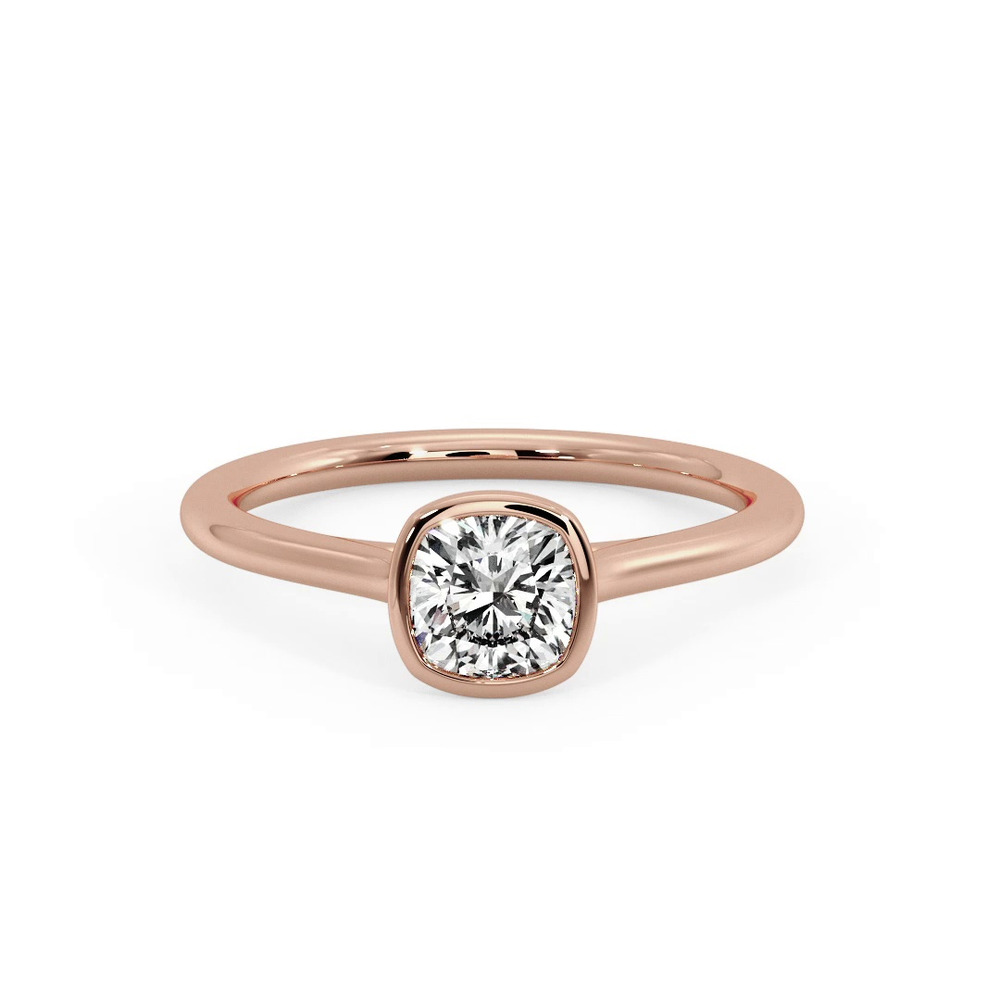 360 degree view of Emery Bezel Solitaire Engagement Ring