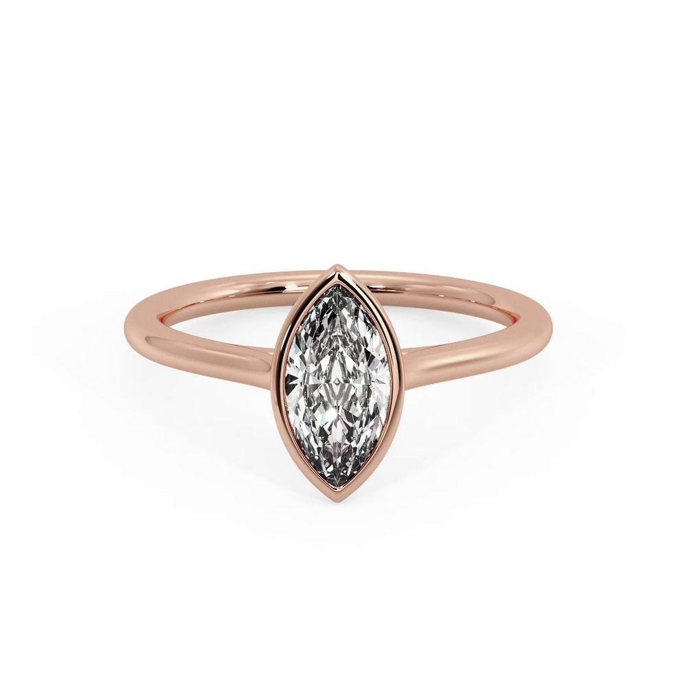 360 degree view of Emery Bezel Solitaire Engagement Ring