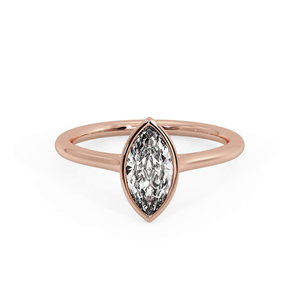 360 degree view of Emery Bezel Solitaire Engagement Ring