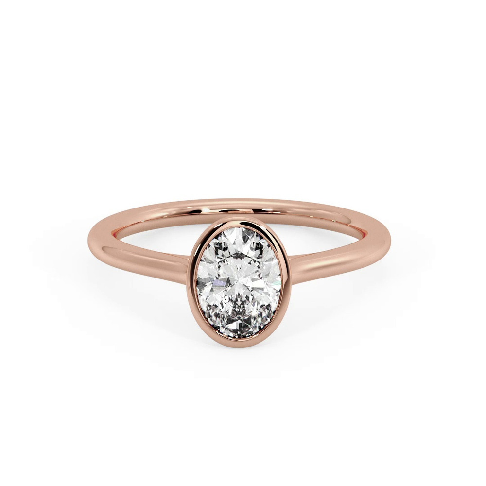 360 degree view of Emery Bezel Solitaire Engagement Ring