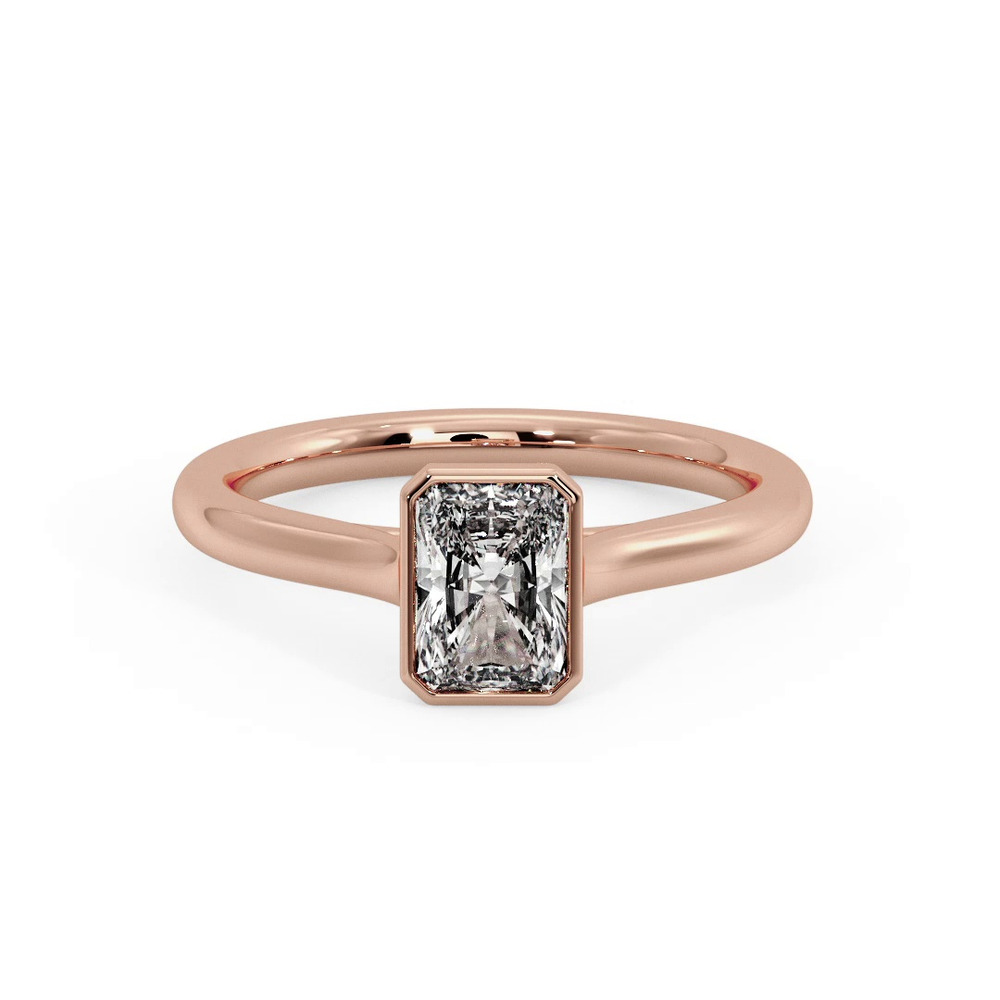 360 degree view of Emery Bezel Solitaire Engagement Ring