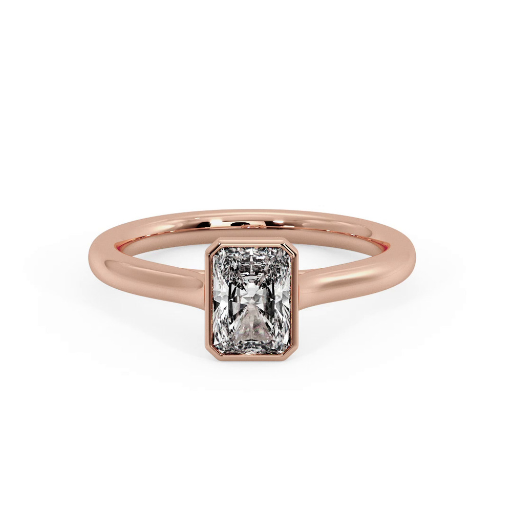 360 degree view of Emery Bezel Solitaire Engagement Ring