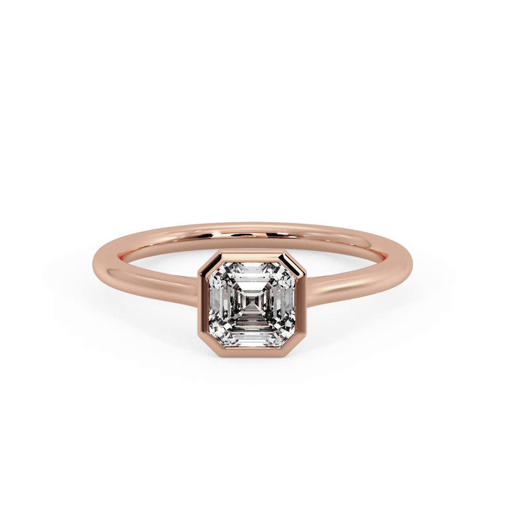 360 degree view of Emery Bezel Solitaire Engagement Ring