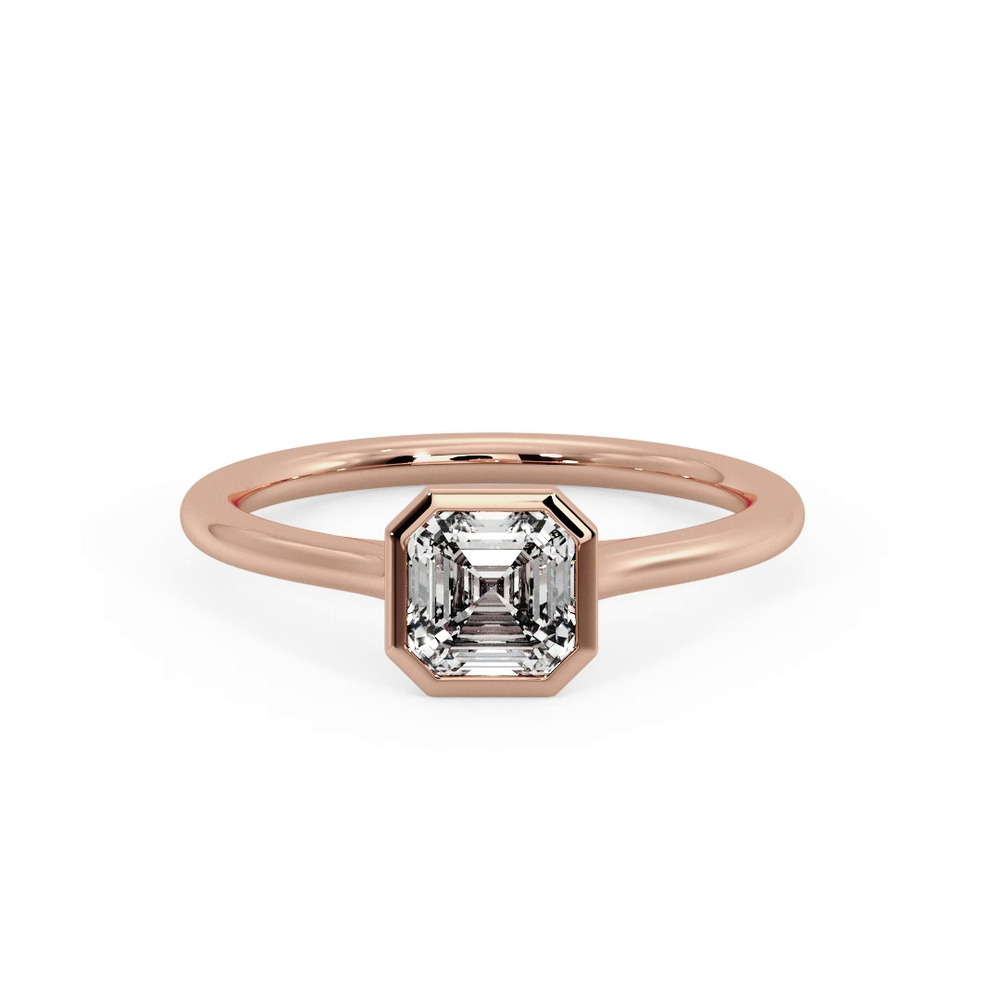 360 degree view of Emery Bezel Solitaire Engagement Ring
