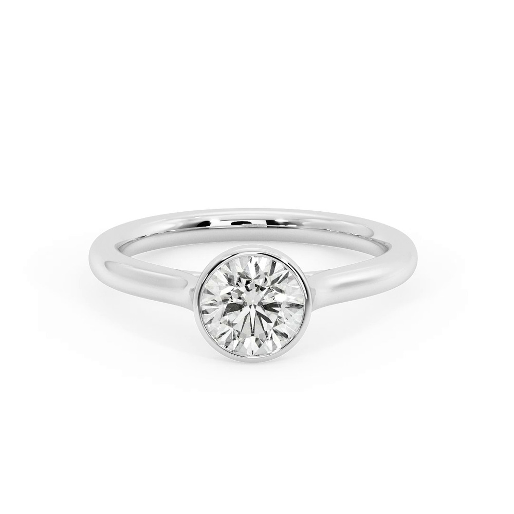 360 degree view of Emery Bezel Solitaire Engagement Ring