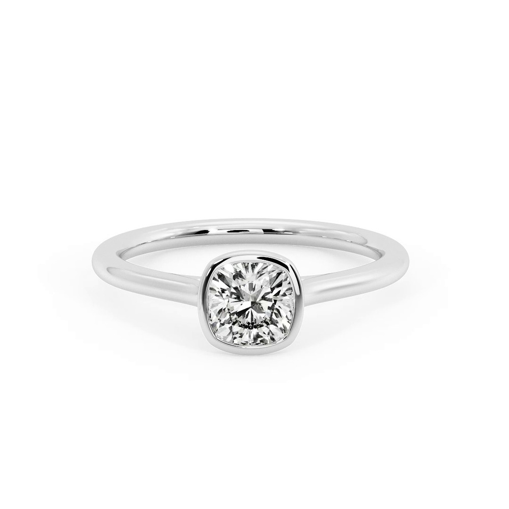 360 degree view of Emery Bezel Solitaire Engagement Ring