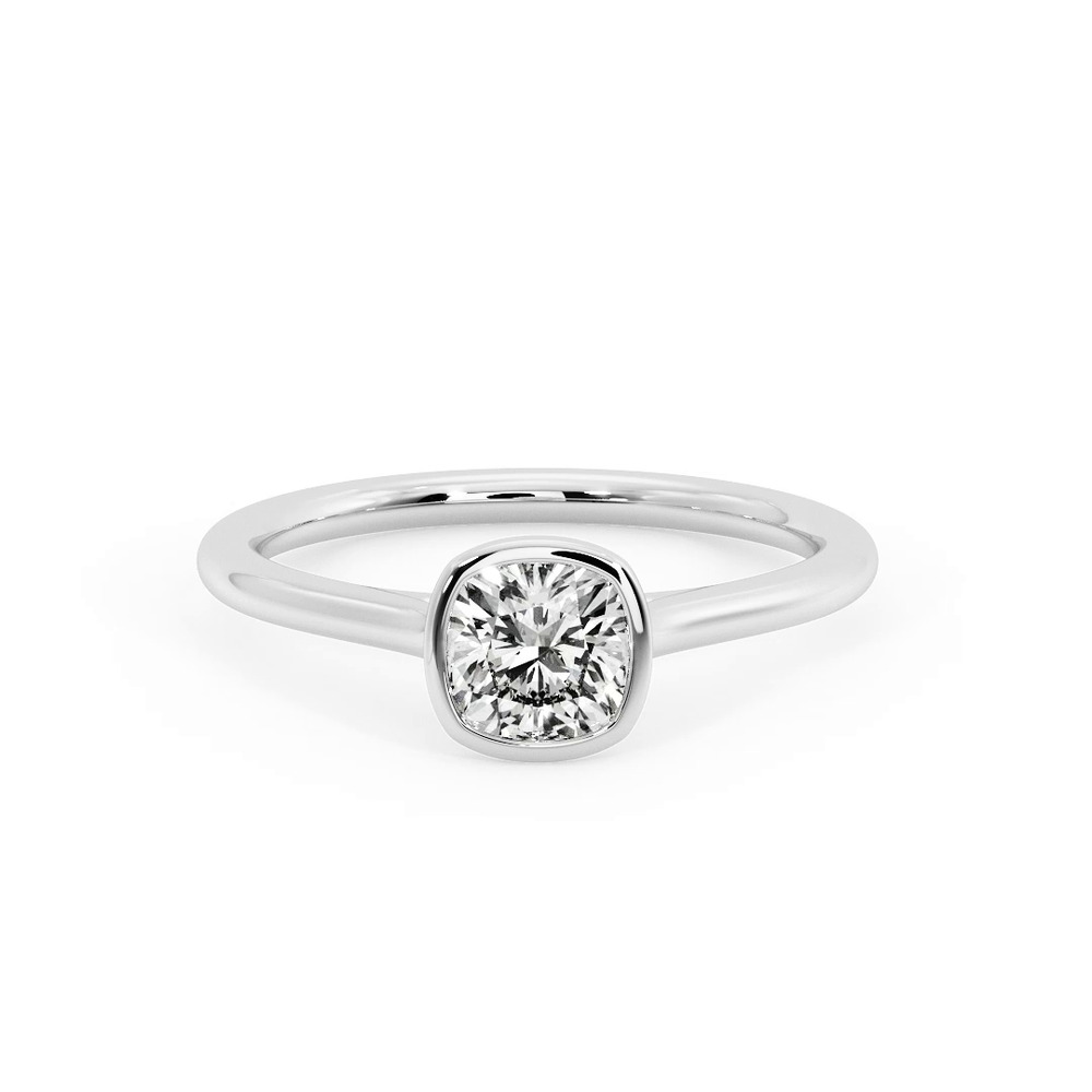 360 degree view of Emery Bezel Solitaire Engagement Ring