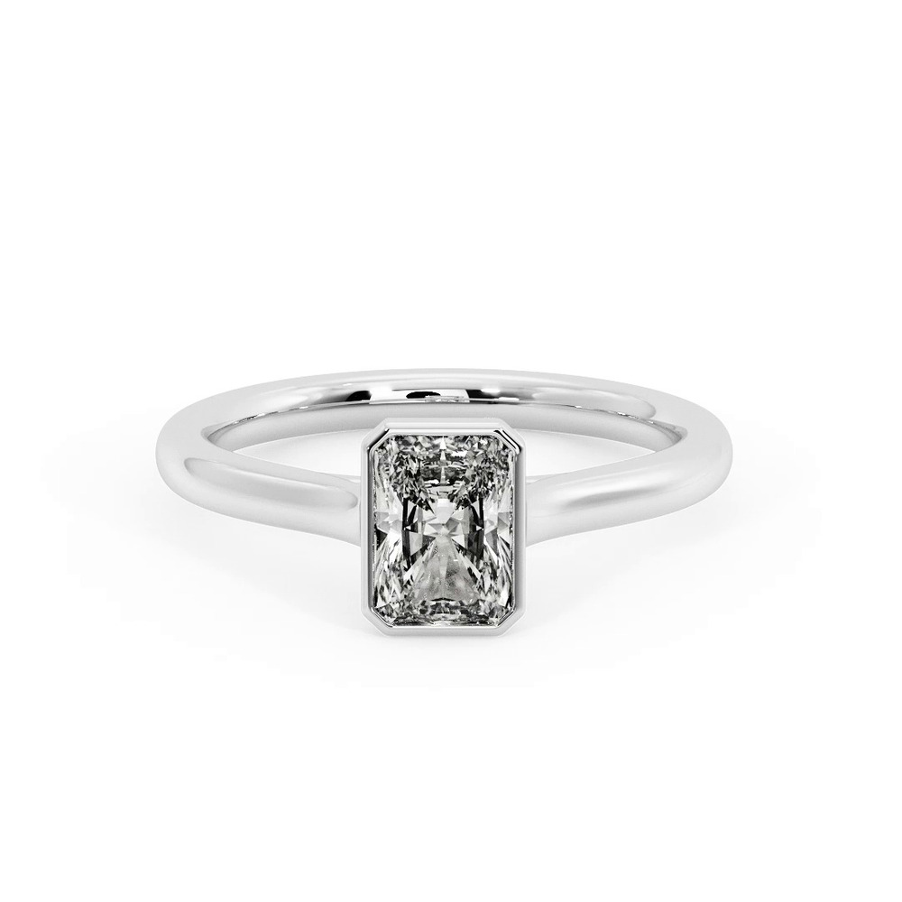 360 degree view of Emery Bezel Solitaire Engagement Ring