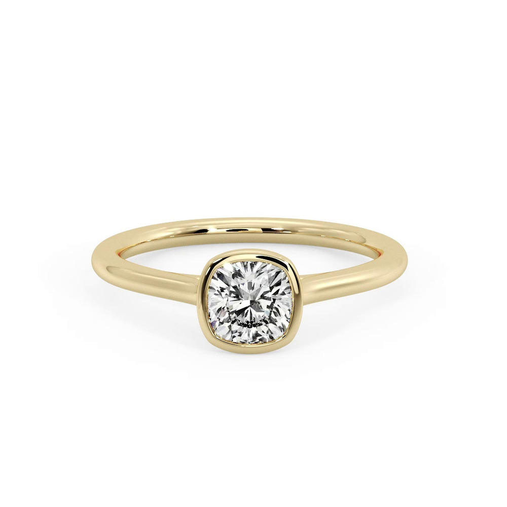 360 degree view of Emery Bezel Solitaire Engagement Ring