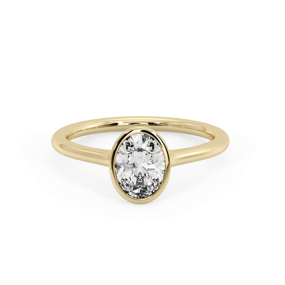 360 degree view of Emery Bezel Solitaire Engagement Ring