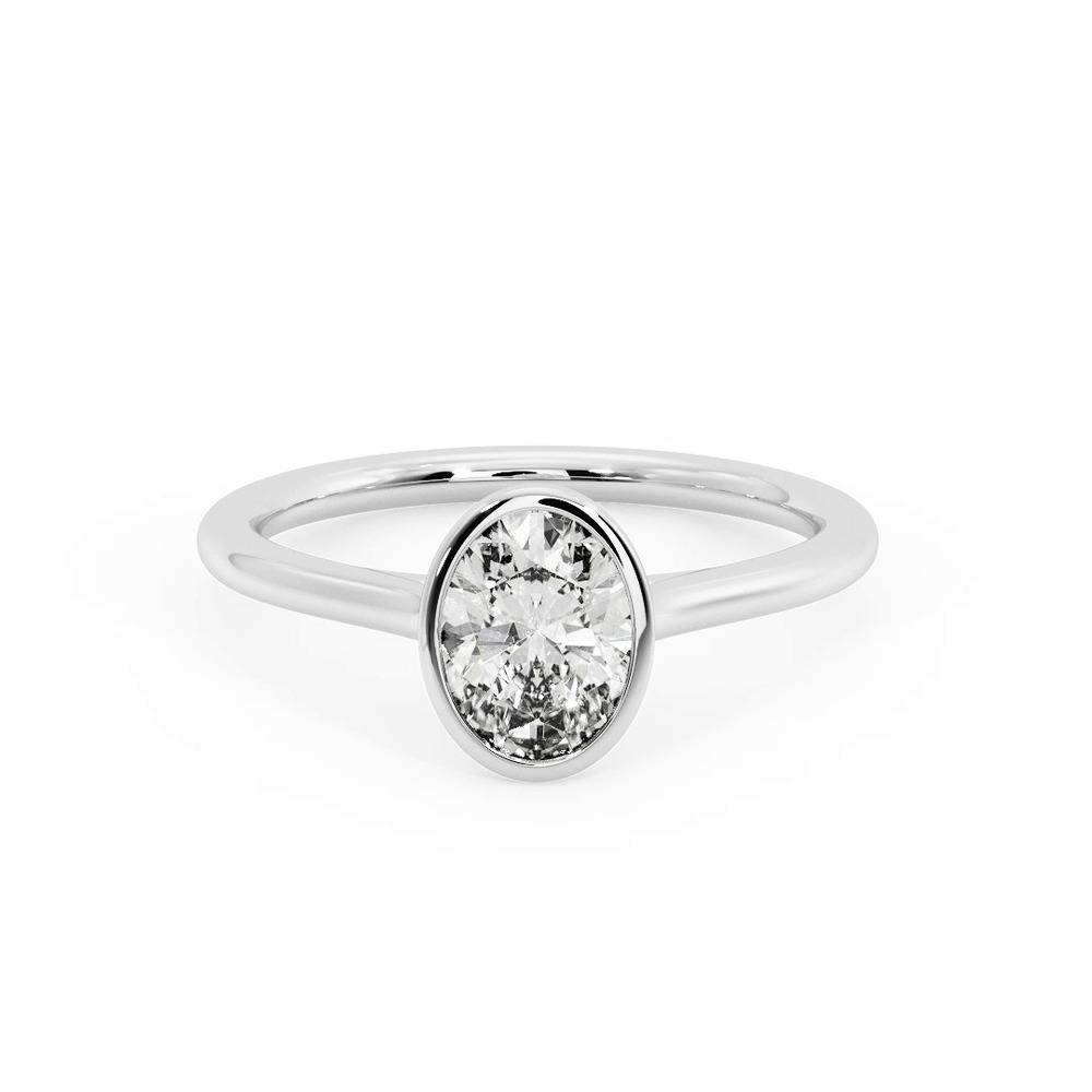 360 degree view of Emery Bezel Solitaire Engagement Ring