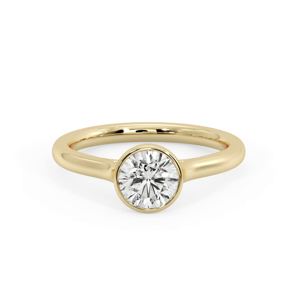 360 degree view of Emery Bezel Solitaire Engagement Ring