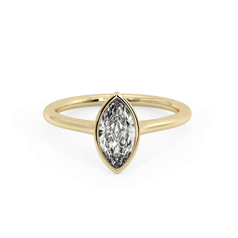360 degree view of Emery Bezel Solitaire Engagement Ring