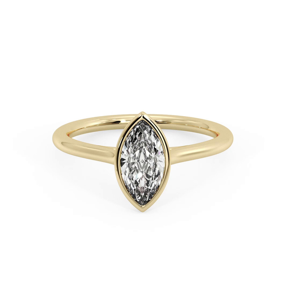 360 degree view of Emery Bezel Solitaire Engagement Ring