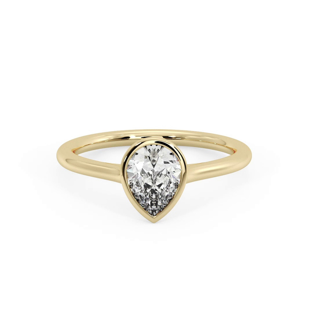 360 degree view of Emery Bezel Solitaire Engagement Ring