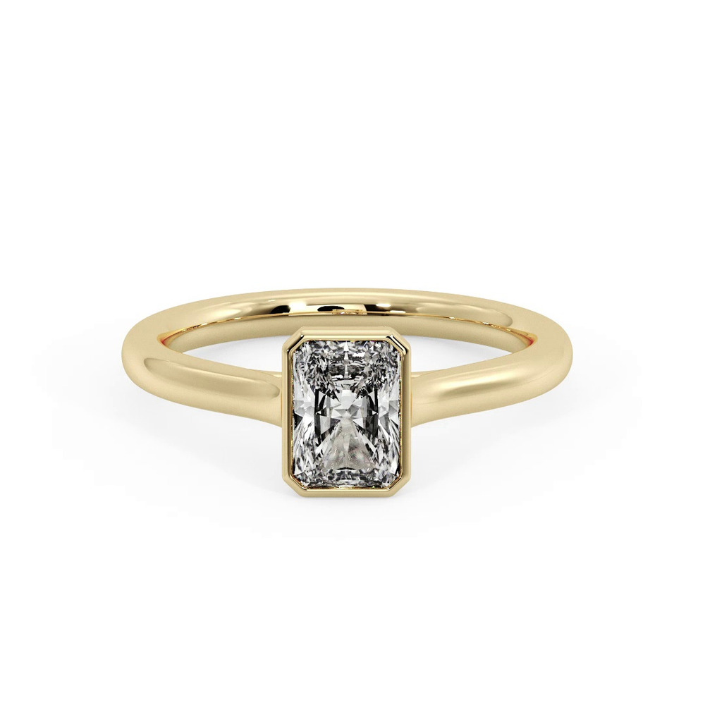 360 degree view of Emery Bezel Solitaire Engagement Ring