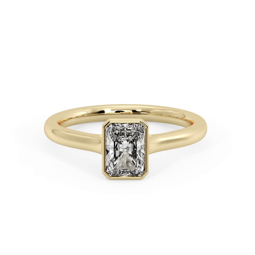 360 degree view of Emery Bezel Solitaire Engagement Ring