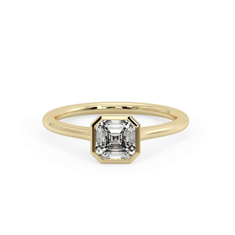 360 degree view of Emery Bezel Solitaire Engagement Ring