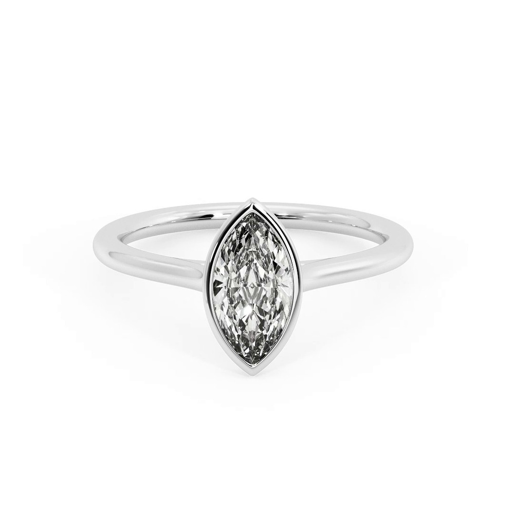 360 degree view of Emery Bezel Solitaire Engagement Ring