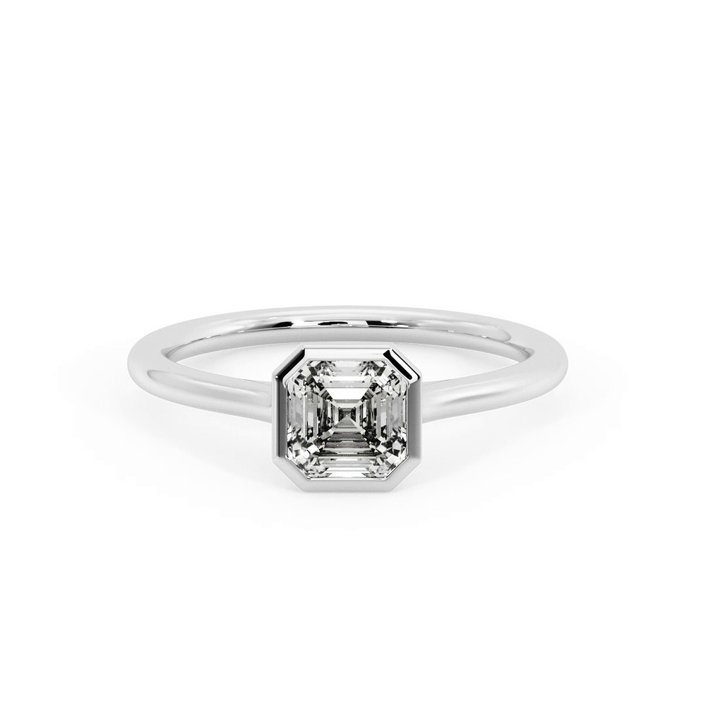 360 degree view of Emery Bezel Solitaire Engagement Ring