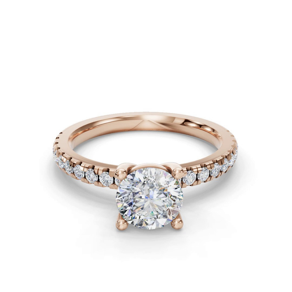 360 degree view of Kennedy Grand Pavé Accent Engagement Ring