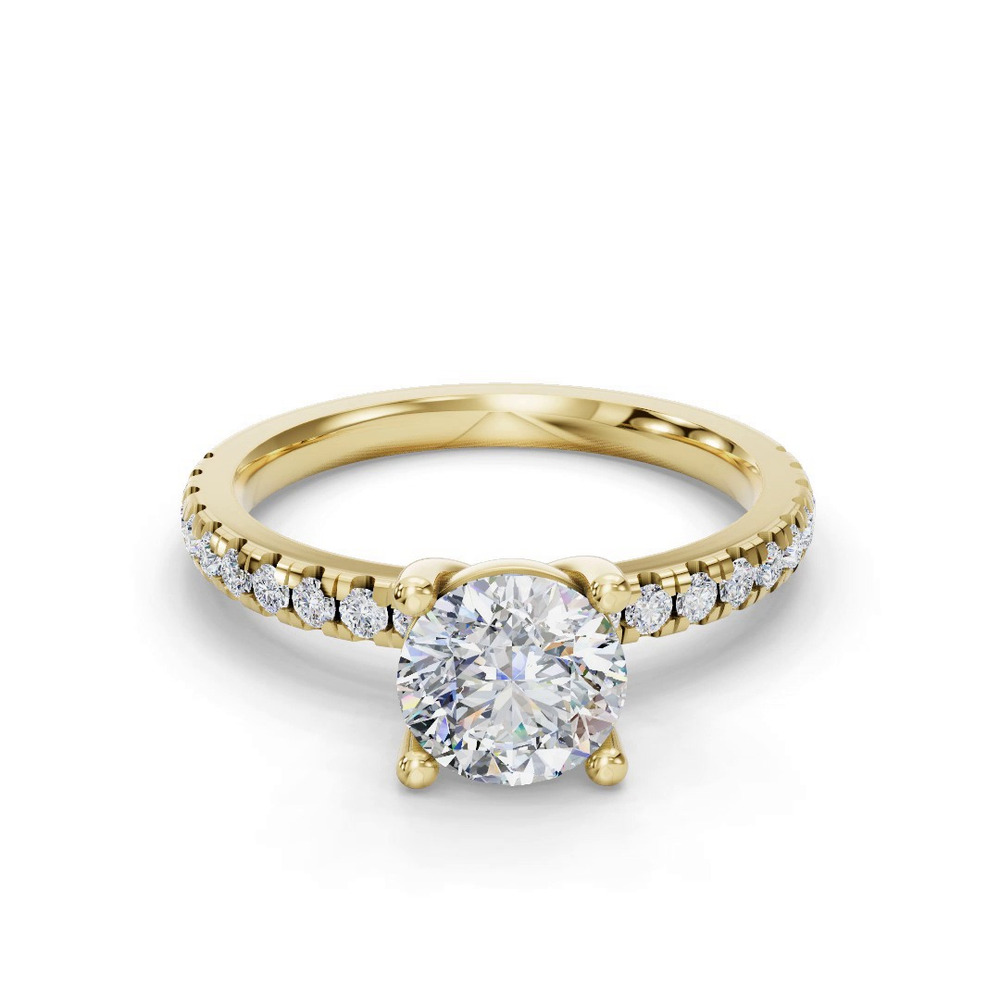 360 degree view of Kennedy Grand Pavé Accent Engagement Ring
