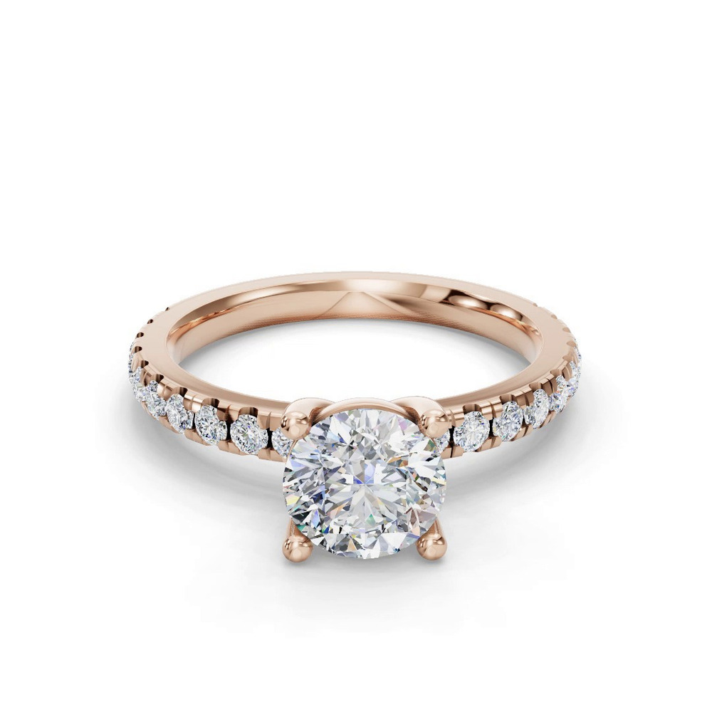 360 degree view of Kennedy Majestic Pavé Accent Engagement Ring
