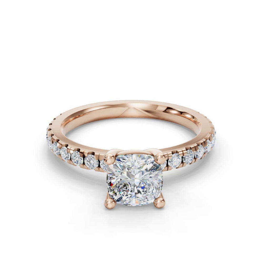 360 degree view of Kennedy Majestic Pavé Accent Engagement Ring