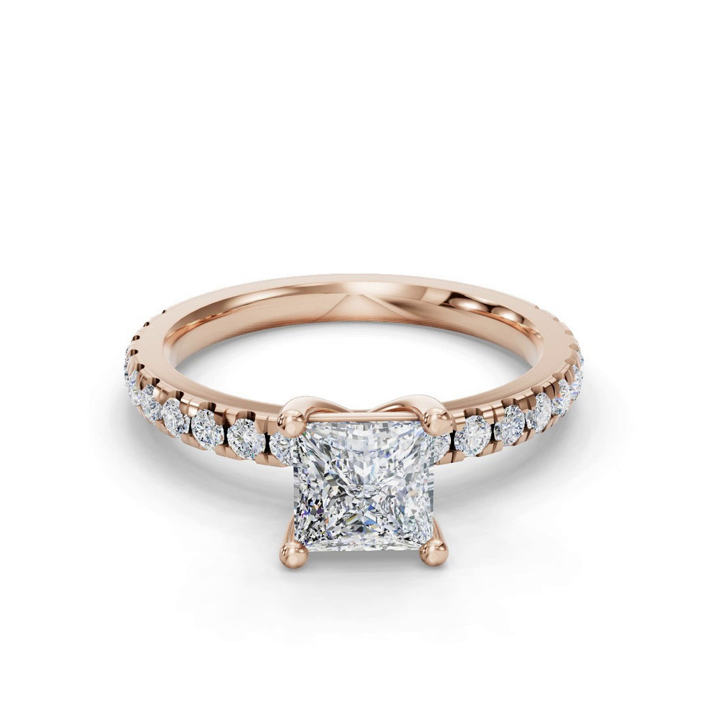 360 degree view of Kennedy Majestic Pavé Accent Engagement Ring