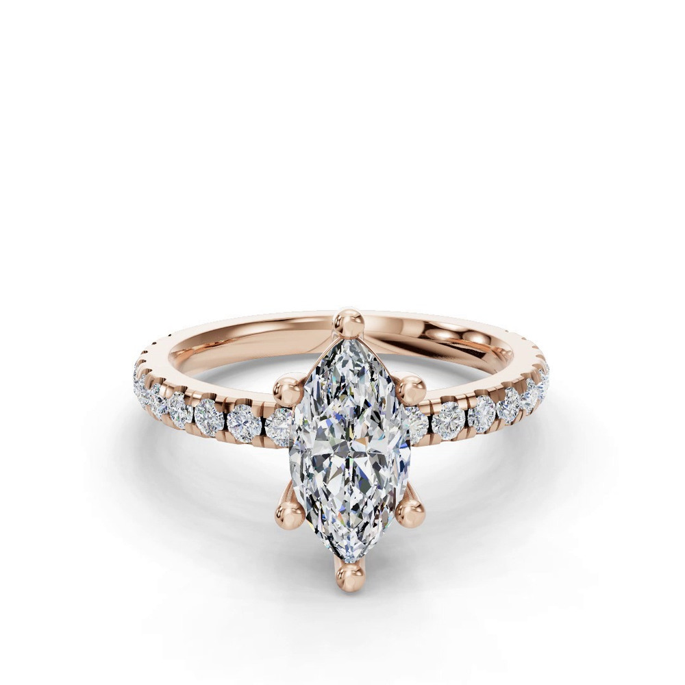 360 degree view of Kennedy Majestic Pavé Accent Engagement Ring