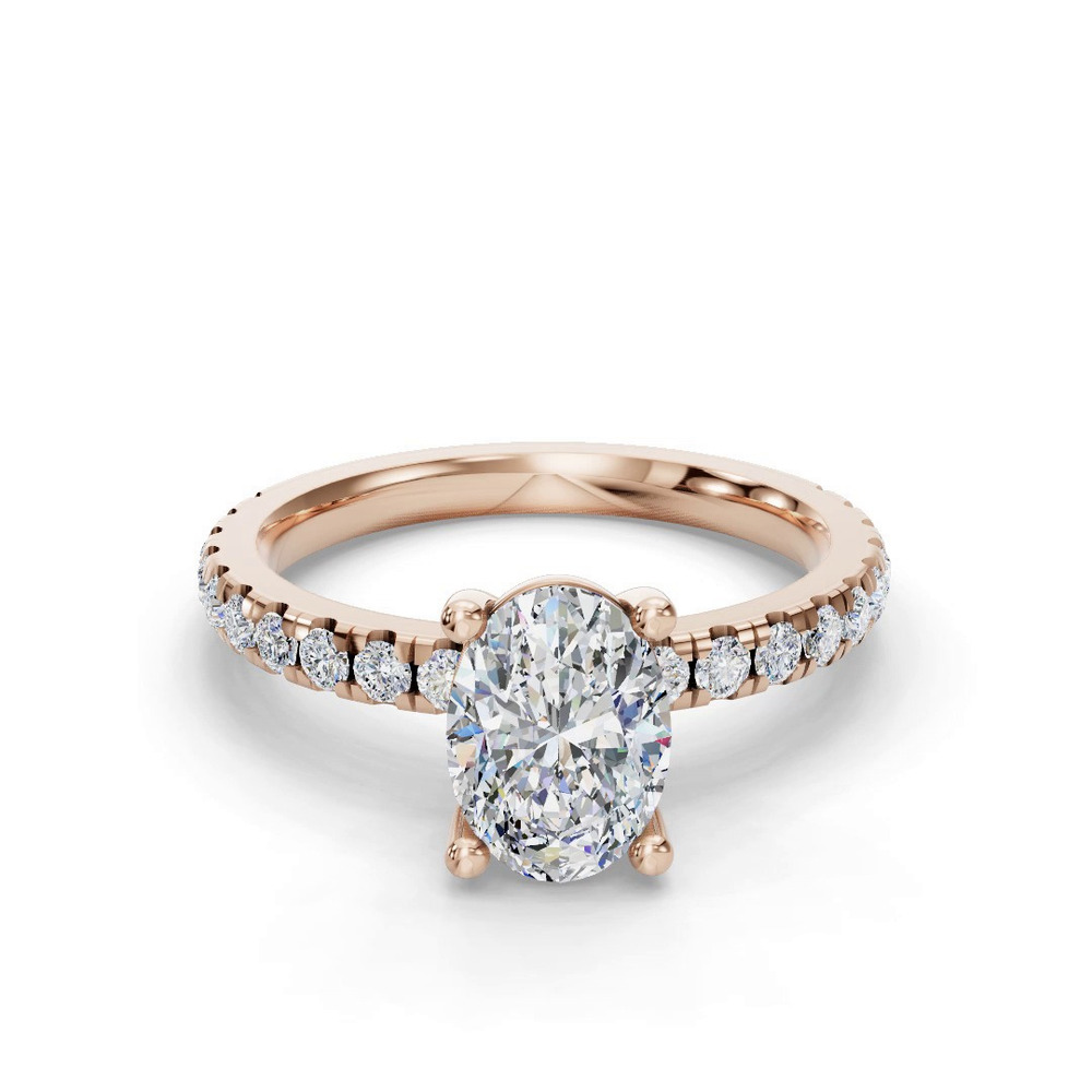 360 degree view of Kennedy Majestic Pavé Accent Engagement Ring