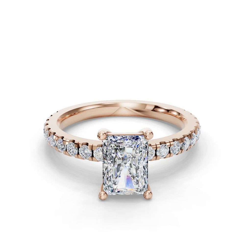 360 degree view of Kennedy Majestic Pavé Accent Engagement Ring