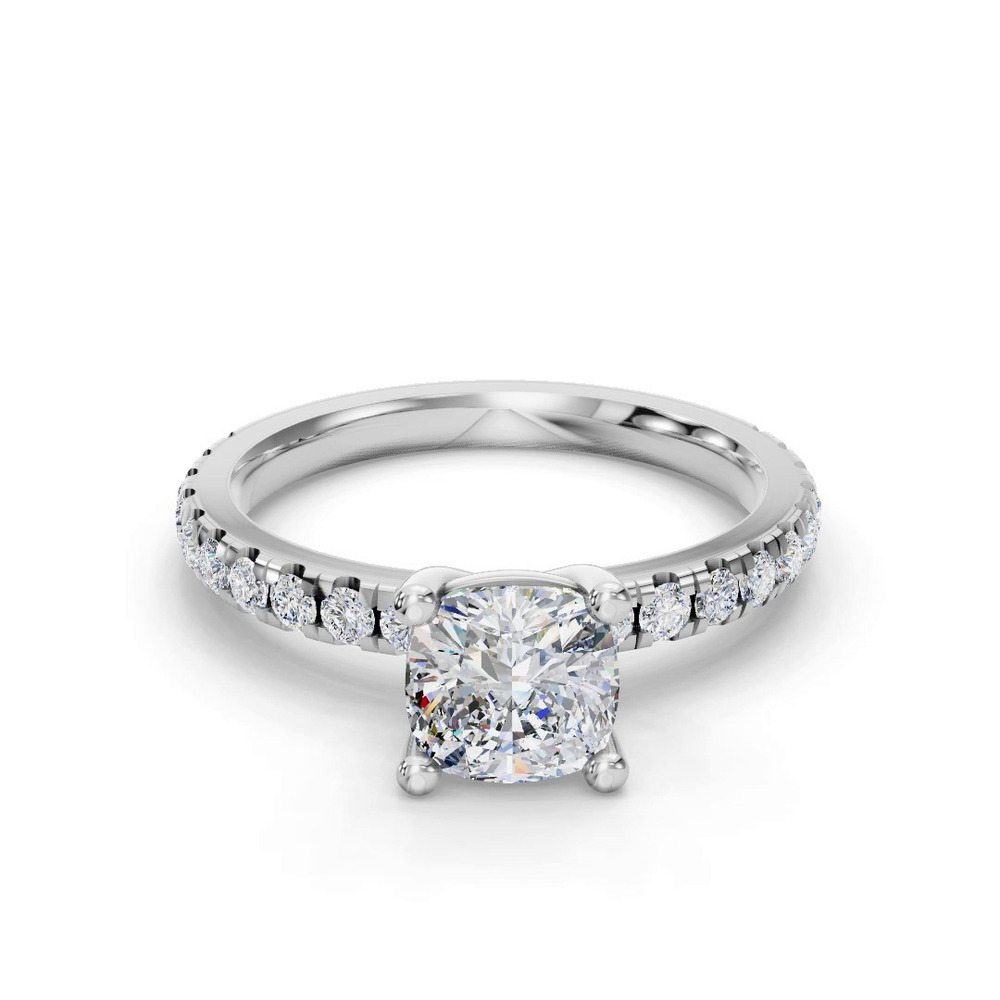 360 degree view of Kennedy Majestic Pavé Accent Engagement Ring
