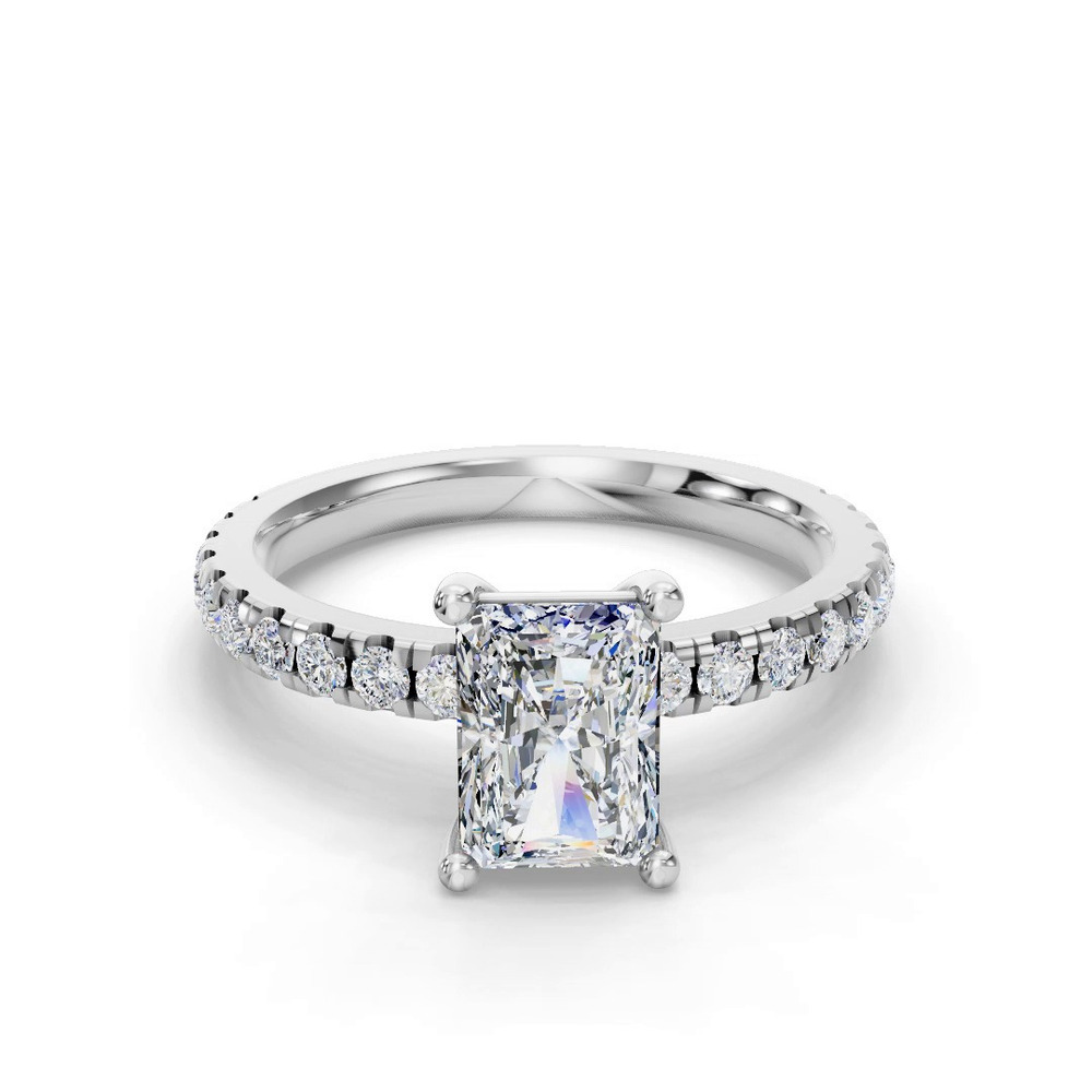 360 degree view of Kennedy Majestic Pavé Accent Engagement Ring