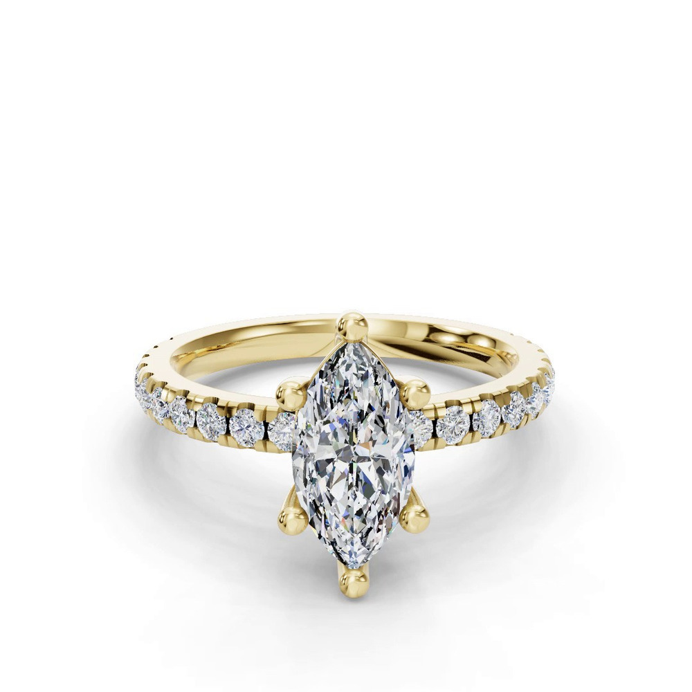 360 degree view of Kennedy Majestic Pavé Accent Engagement Ring