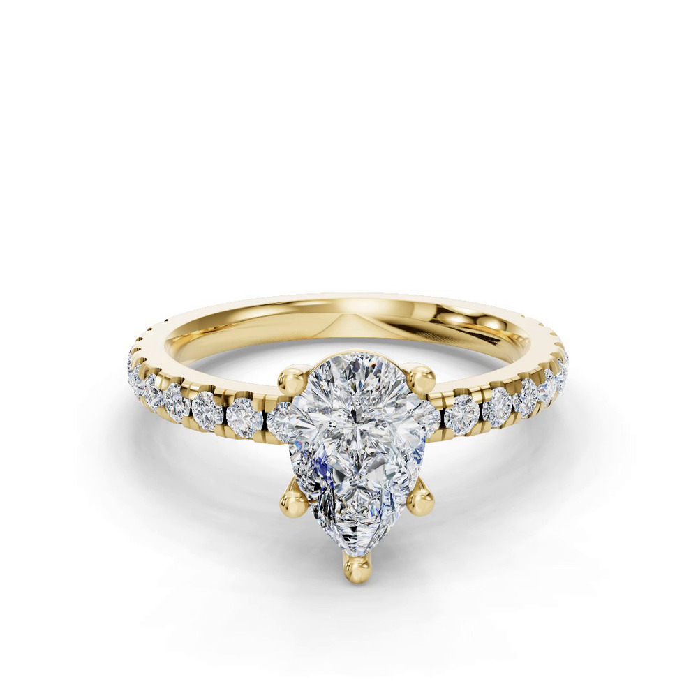 360 degree view of Kennedy Majestic Pavé Accent Engagement Ring