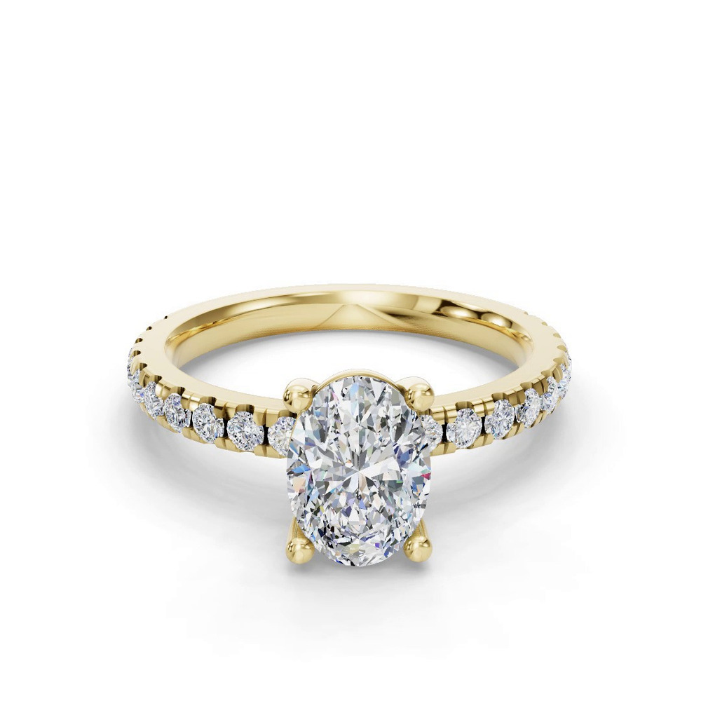 360 degree view of Kennedy Majestic Pavé Accent Engagement Ring