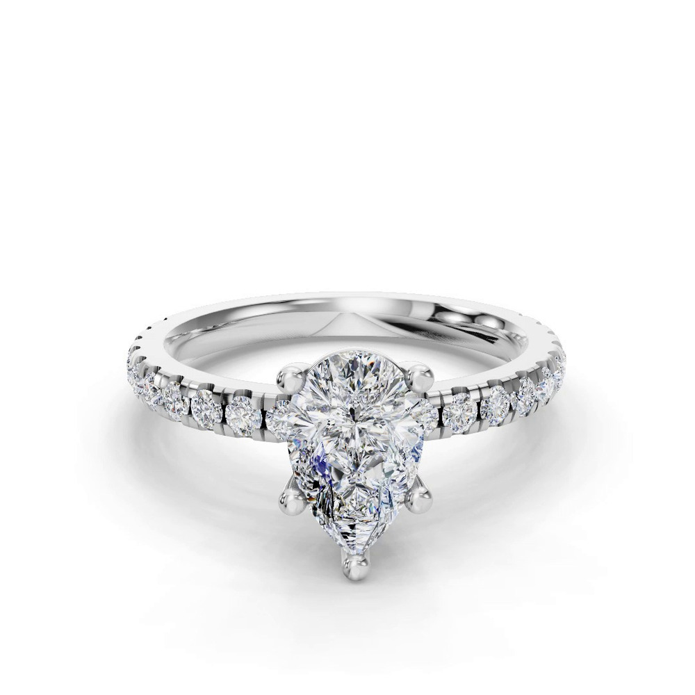 360 degree view of Kennedy Majestic Pavé Accent Engagement Ring