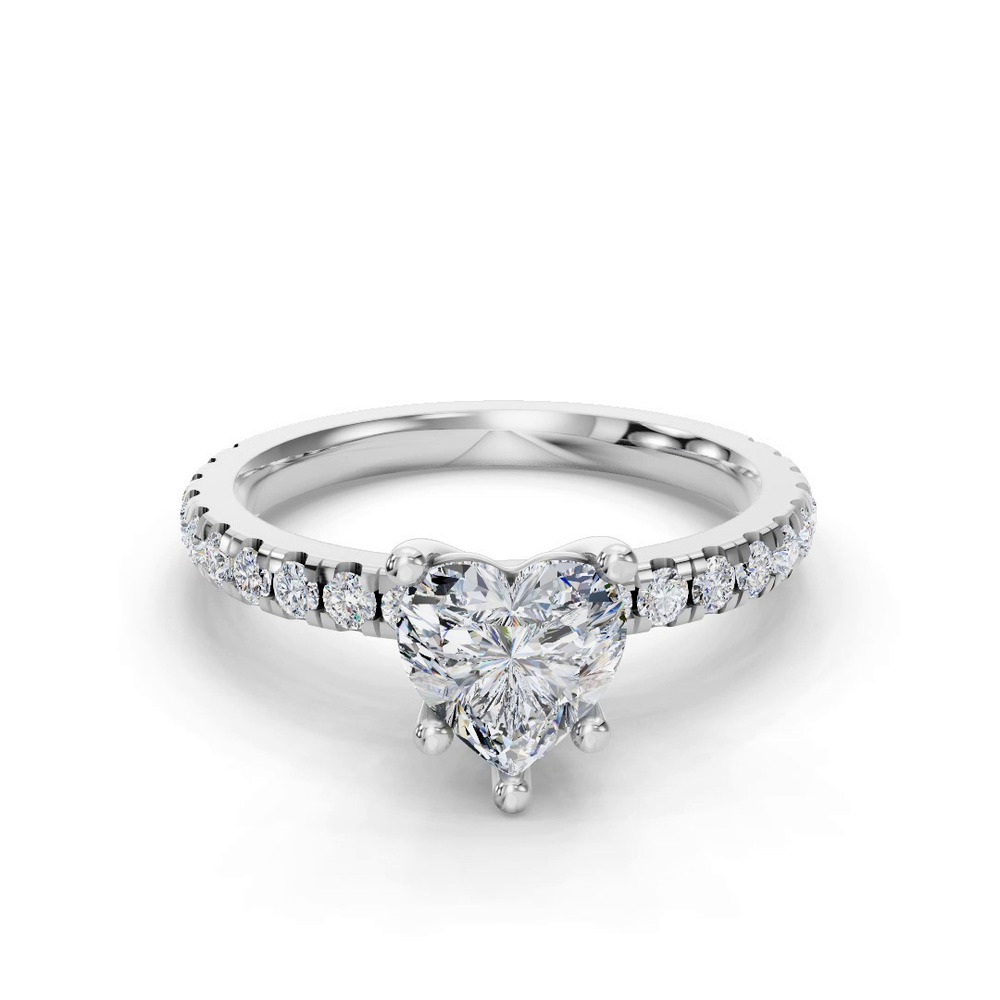 360 degree view of Kennedy Majestic Pavé Accent Engagement Ring