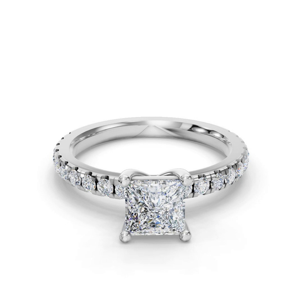 360 degree view of Kennedy Majestic Pavé Accent Engagement Ring