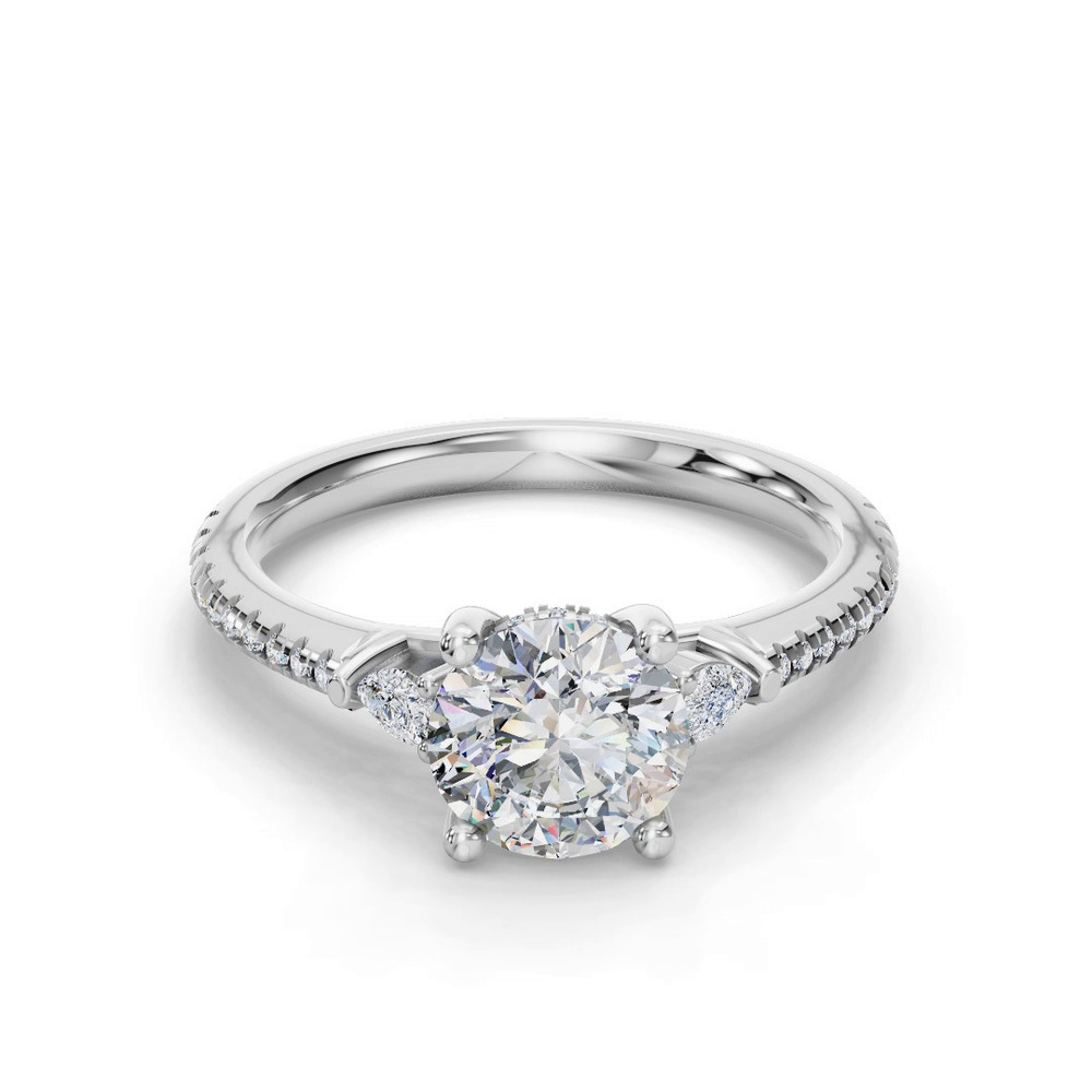 360 degree view of Anaya Pave Engagement Ring