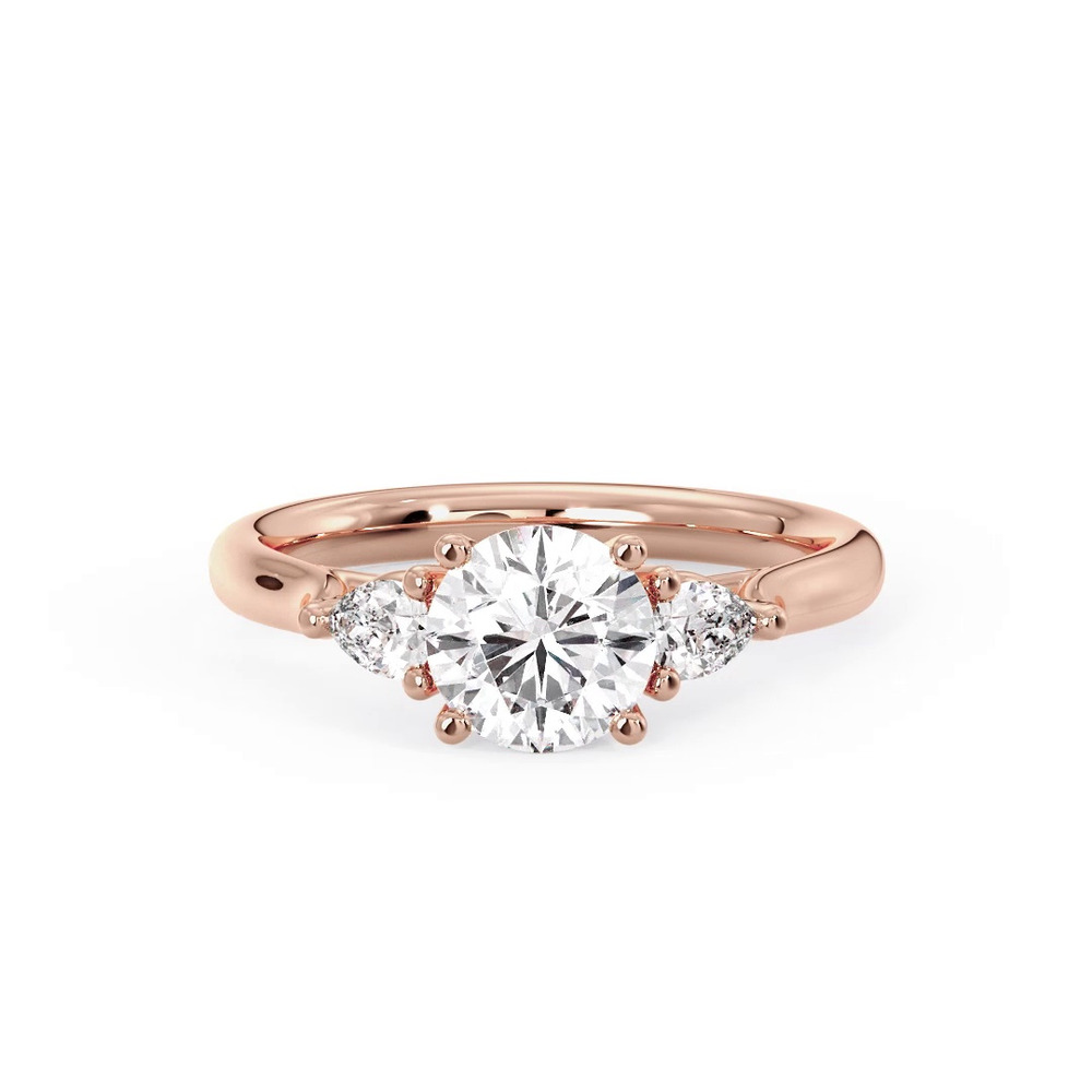 360 degree view of Aleena Classic Pear Three-Stone Engagement Ring