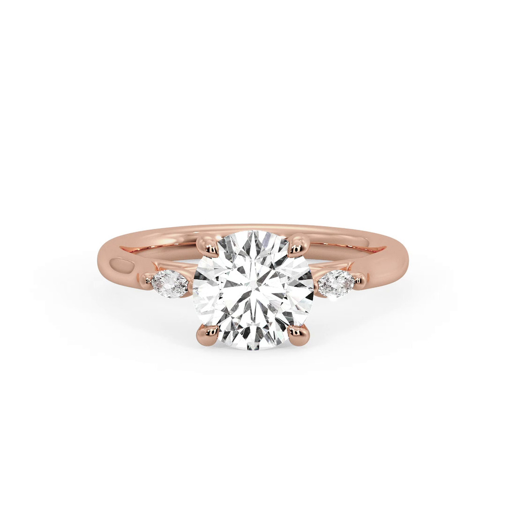 360 degree view of Frankie Three-Stone Marquise Engagement Ring