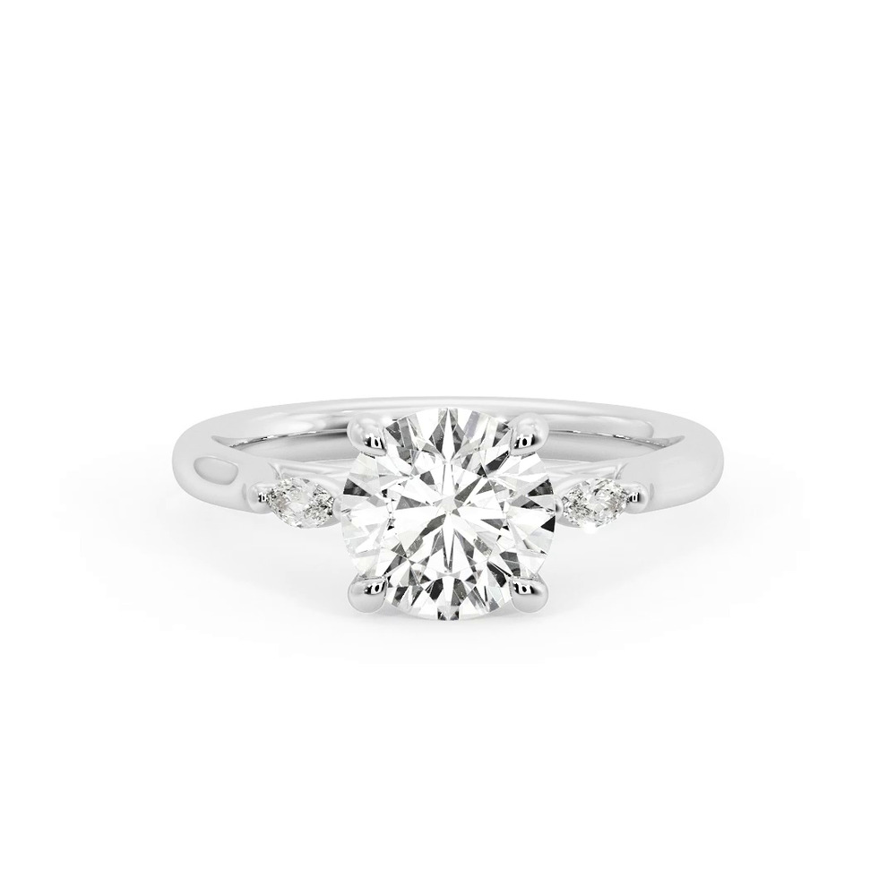 360 degree view of Frankie Three-Stone Marquise Engagement Ring
