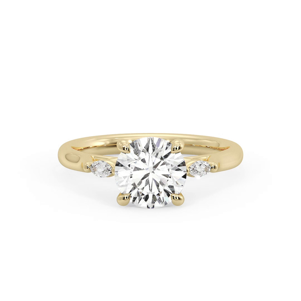 360 degree view of Frankie Three-Stone Marquise Engagement Ring