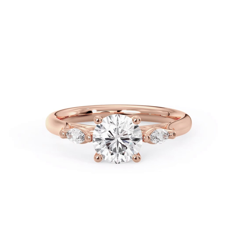 360 degree view of Ellis Three-Stone Marquise Engagement Ring