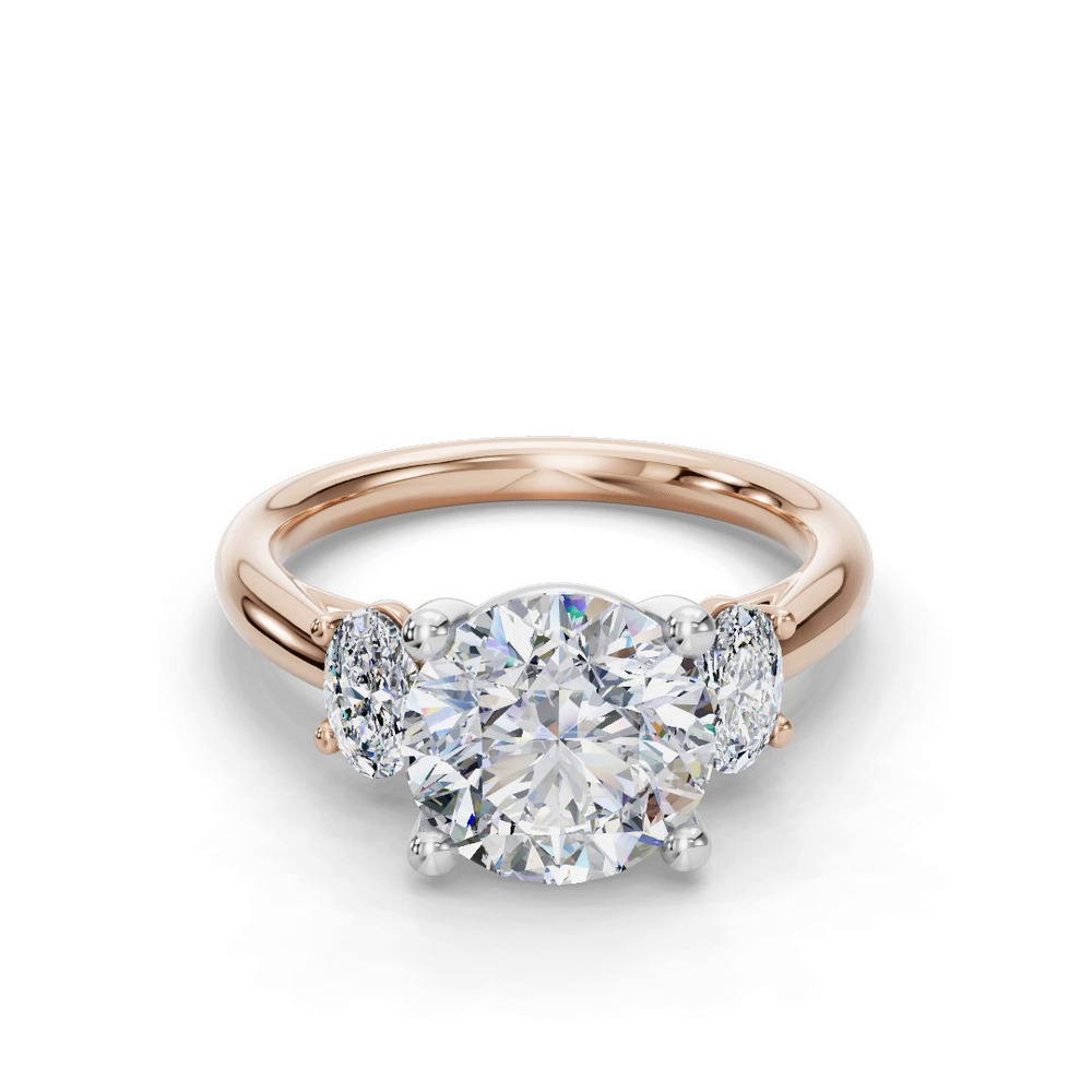 360 degree view of Valette Oval Three-Stone Engagement Ring