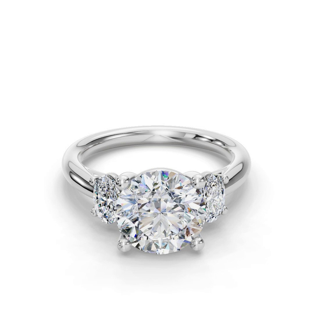 360 degree view of Valette Oval Three-Stone Engagement Ring