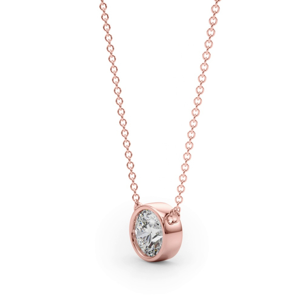 360 degree view of Kalista Bezel Diamond Pendant